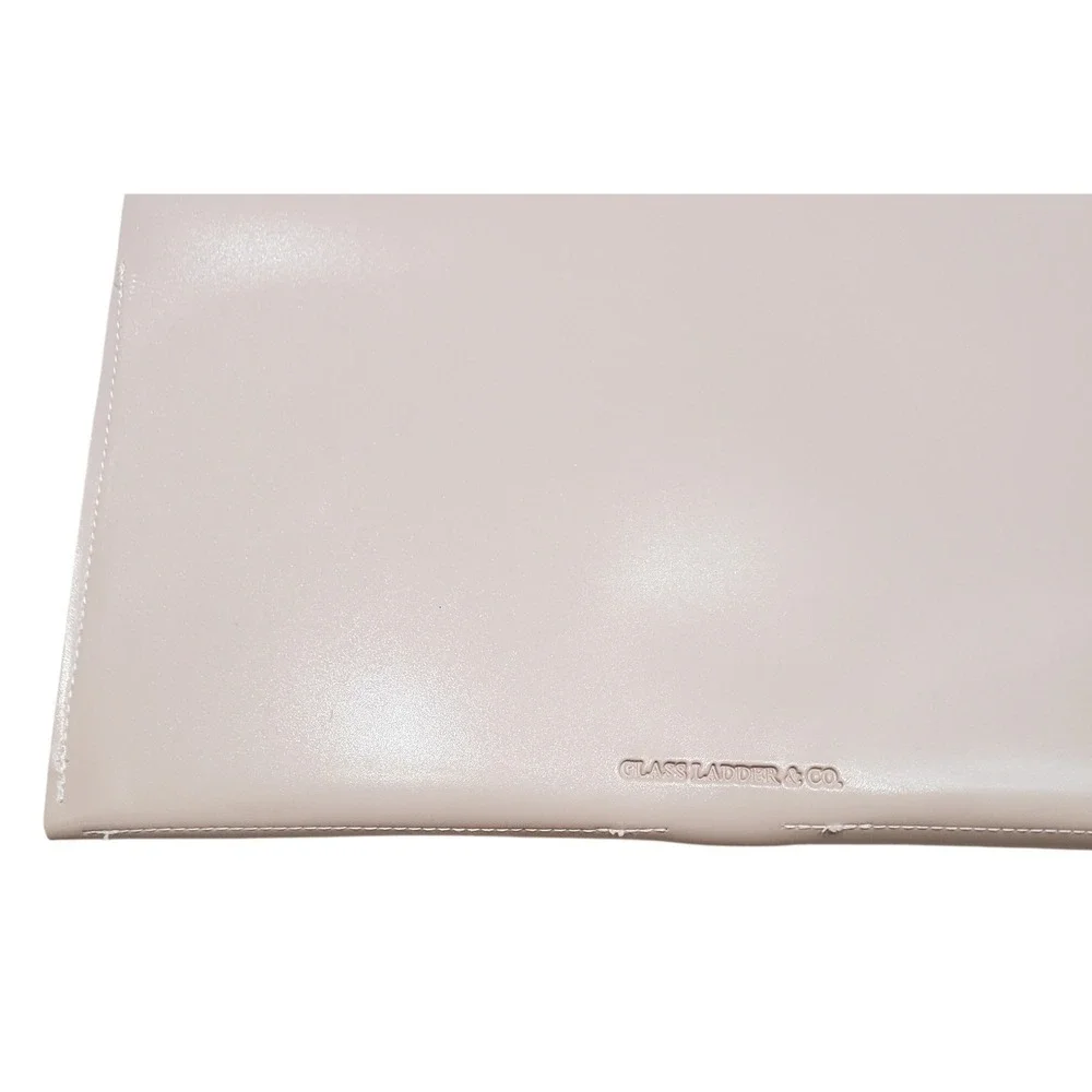 Glass Ladder Co Marilyn Organizer‎ Clutch Blush Pink Leather Snap Closure